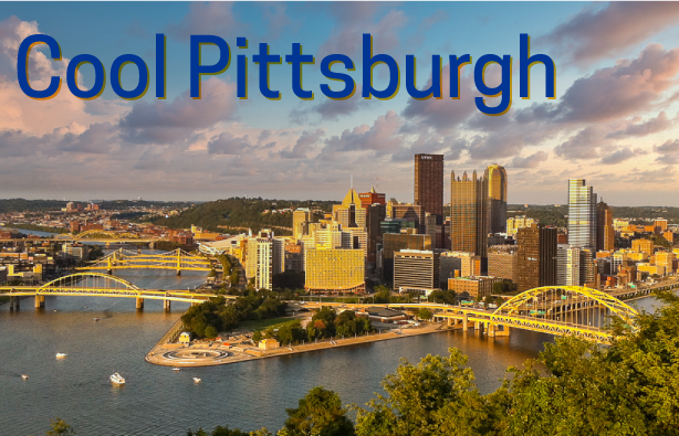 City of Pittsburgh skyline, "Cool Pittsburgh" overlaid